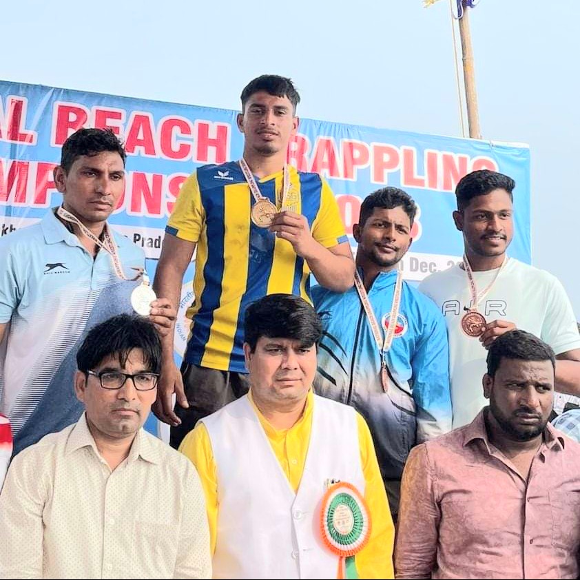 Pojewal's Akash wins gold medal in wrestling competitions held at Visakhapatnam